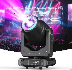 Hybrid 200s Spot Beam Prism Led Moving Head Light With 3d Effect For Dj Disco Wedding Party Stage