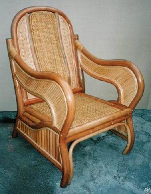 Armchair From Natural Rattan