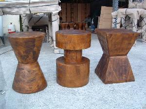 Colonial Solid Stool Set Of 3 Models