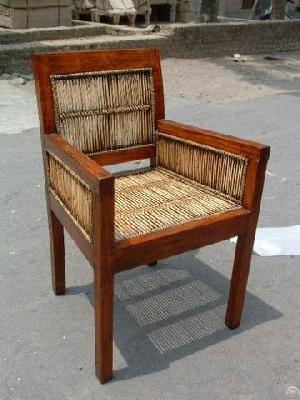 Dinning Chair From Rattan And Solid Wood