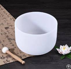 Hot Selling Chakra 7 Notes Frosted Quartz Crystal Singing Bowl Set For Healing And Sound Therapy