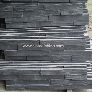 Natural Black Slate Stacked Stone Wall Cladding Ledgestone From Slateofchina