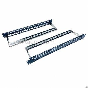 19-inch 1u 48 Port Blank Patch Panel For Utp Keystone Jack From China Factory Taepo