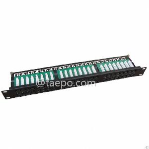 19-inch Server Rack 1u 48 Port Cat5e Rj45 Network Patch Panel With Cable Bracket From China Factory