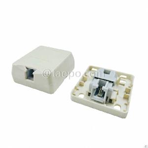 Cat3 2p2c Dry 1 Port Rj11 Telephone Socket From China Factory Taepo