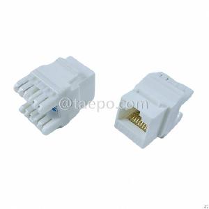 Cat6 Utp Unshielded 8p8c Ap Style 180 Degree Keystone Jack From China Factory Taepo