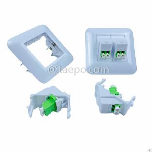 Fiber Optic Wall Outlet Box With Lc Apc Adapter 4 Fibers From China Factory Taepo