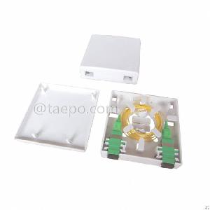 Two Port Sc Fiber Optic Surface Mount Box With Sc Adapters And Pigtails From China Factory Taepo