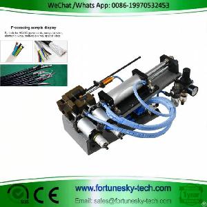 pneumatic multi conductor cable jacket stripping machine