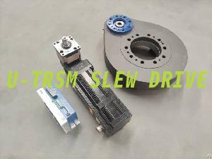 Spur Gear Slewing Drives S-i-o-0240 With Gear Reducers And Stepper Motor Controllers