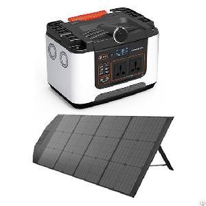 Portable Solar Generator 700w With Solar Panel, 110v / 220v