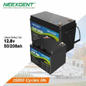 Neexgent Lithium Ion Battery 12.8v 50ah 100ah 200ah Deep Cycle Lifepo4 Battery Pack 12v