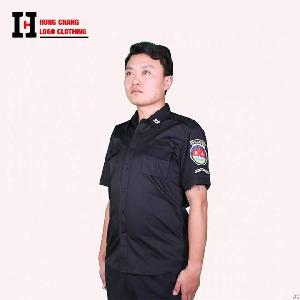 Security Check Black Summer Half Sleeve Shirt Uniform For Men