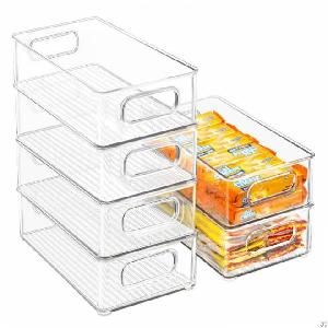 Sell Stackable Refrigerator Organizer Bin Clear Kitchen Organizer Container Bins