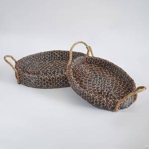 Oval Seagrass Woven Tray With Handle Made In Vietnam Hp T013