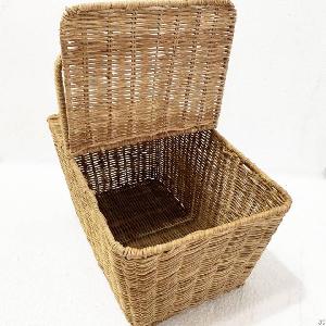 Wicker Buff Rattan Woven Picnic Basket With Lids And Handles Manufactured In Vietnam Hp B067