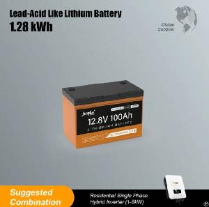 acid lithium battery 1 28 2 56 kwh