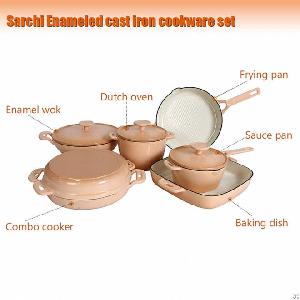 Enamel 6-piece Cast Iron Pots And Pans Set Manufacturer