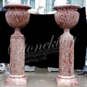 Factory Price Classic Large Marble Planter And Flower Pots For Outdoor Garden And Home Decor