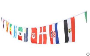 World String Flag, Small Bunting Pennant Banner