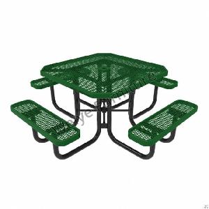 Heavy Duty Thermoplastic Coating Picnic Tables Round / Square