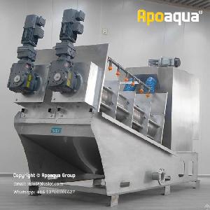 apoaqua sludge dewatering screw press municipal wastewater plant