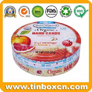 Round Candy Tin Can With Double Printing And Embossing For Wholesale Brilliant Tin Box Mfg