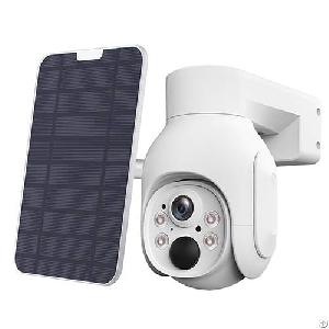 2.4ghz Wi-fi Solar Battery-powered Pan Tilt Cctv Camera