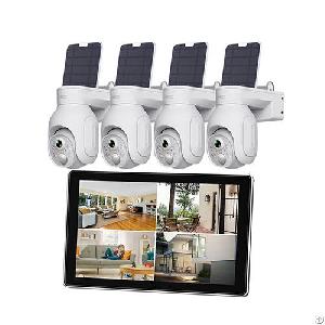 5mp wi fi pan tilt solar cameras monitor security system