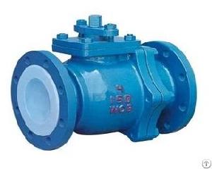 flange pfa lined ball valve