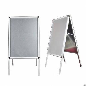 A-frame Poster Stand Snap Open Aluminum Sidewalk Sign Double Sided