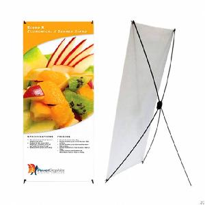 Economy Assembly Portable Fiber X Banner Stand For Trade Shows