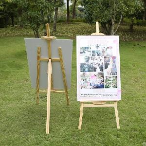 Wooden Easel Stand Angle And Height Adjustment For Canvas Display