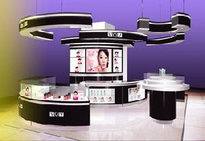 Cosmetic Display Stands And Display Cabinet , Showcases