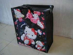 hello kitty colored woven shopping bag