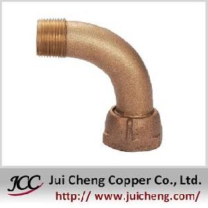 Bronze Curved Fitting With Nut / Bronze Elbow With Nut / Odm