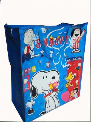 Snopy With Child Colored Fabric Bag