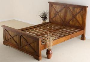 Mango Wood King Size Bed, Bedroom Furniture Manufacturer And Exporter From India