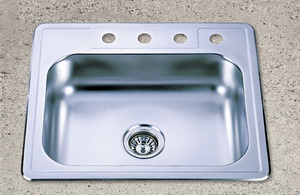 american topmount bowl sink