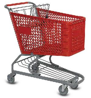 Plastic Basket, Shopping Cart, Trolley For Hypermarkets