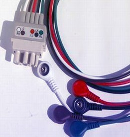 Nihon Kohden Br-021p 5-lead Snap Leadwires