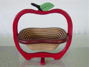 Wooden Basket Apple Shape