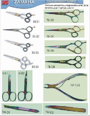 Barber Scissors, Hair Cutting Shears, Barber Razor, Nail Nipper, Nail Cutter, Tweezers