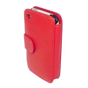 Wallet Style Magnetic Flip Soft Leather Case For Iphone 3g Red