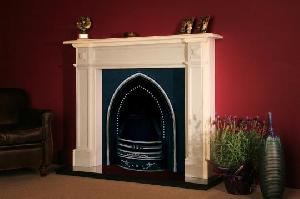 Popular Style White Marble Fireplace