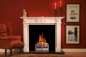 White Marble Fireplace With Fashionable Style