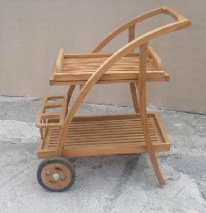 Service Trolley, Made From Teak