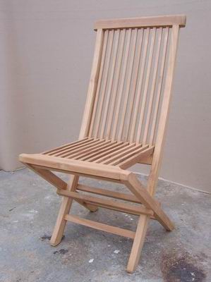 Outdoor Chair With Folding System, Made From Selected Teak