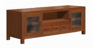 Meuble Tv Cabinet Big 3 Drawers 2 Glass Doors From Kiln Dry Mahogany