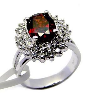 Sell 925 Silver Natural Garnet Ring Item #j0709174s